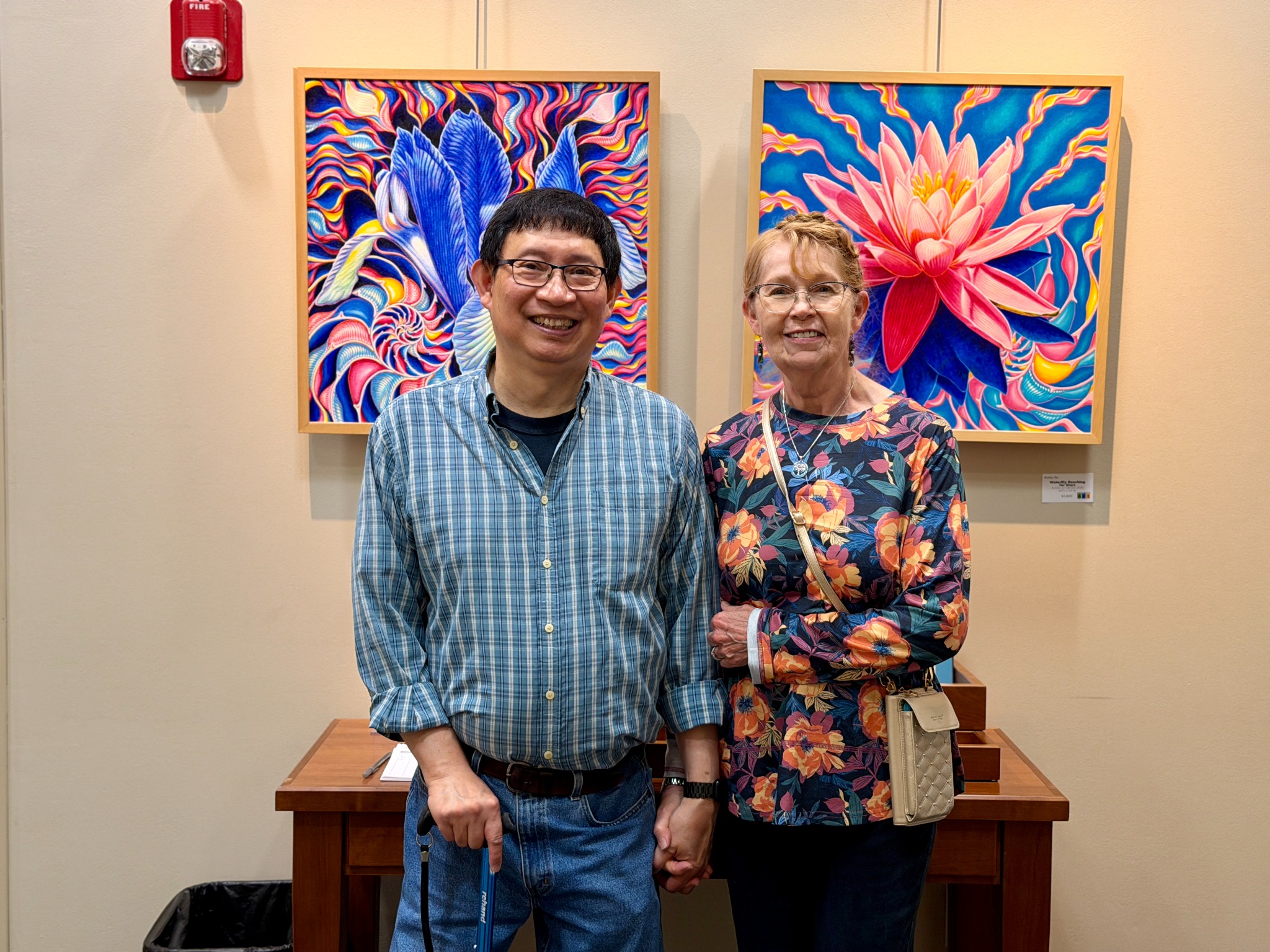 Martie Geiger-Ho at the Token of Time exhibition in Iowa in 2026.