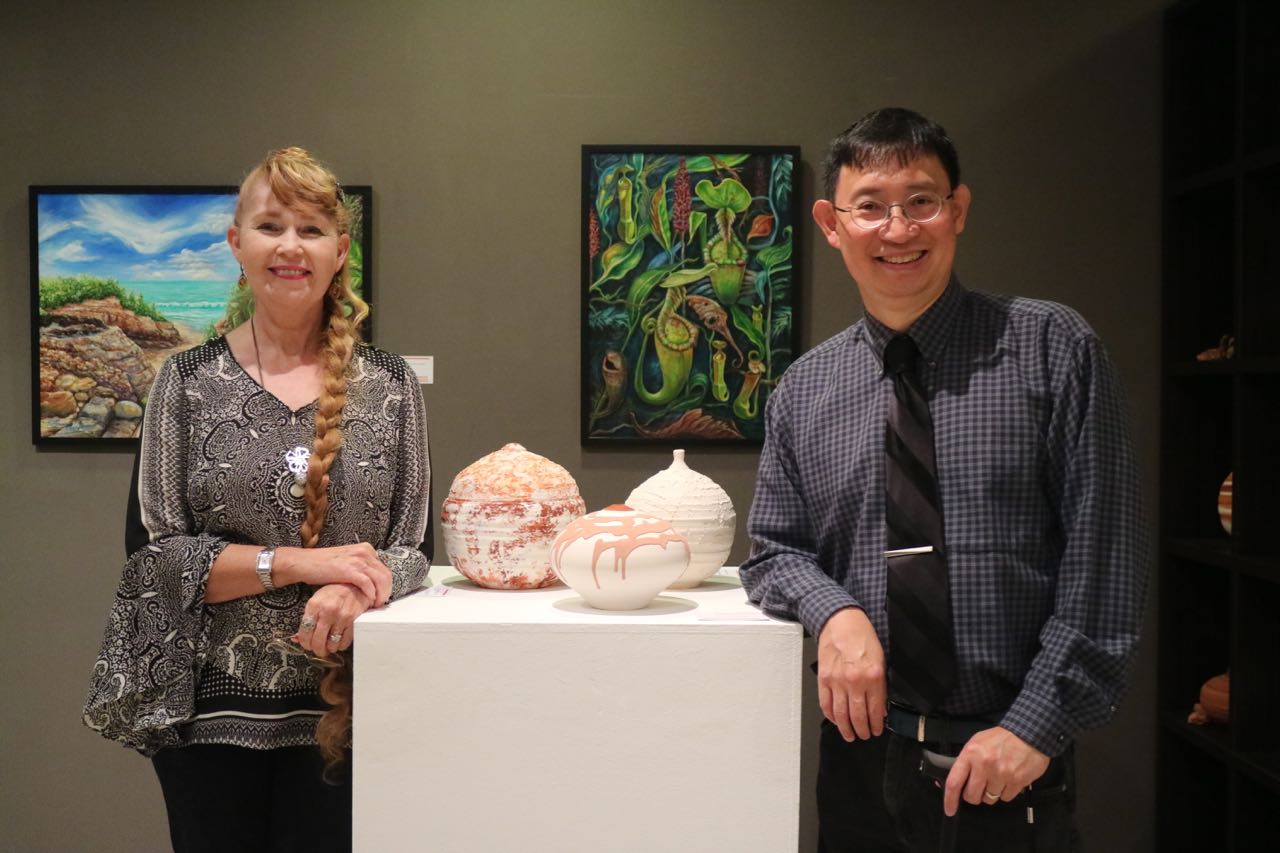 Martie Geiger-Ho and Kong Ho with Terraformation works.