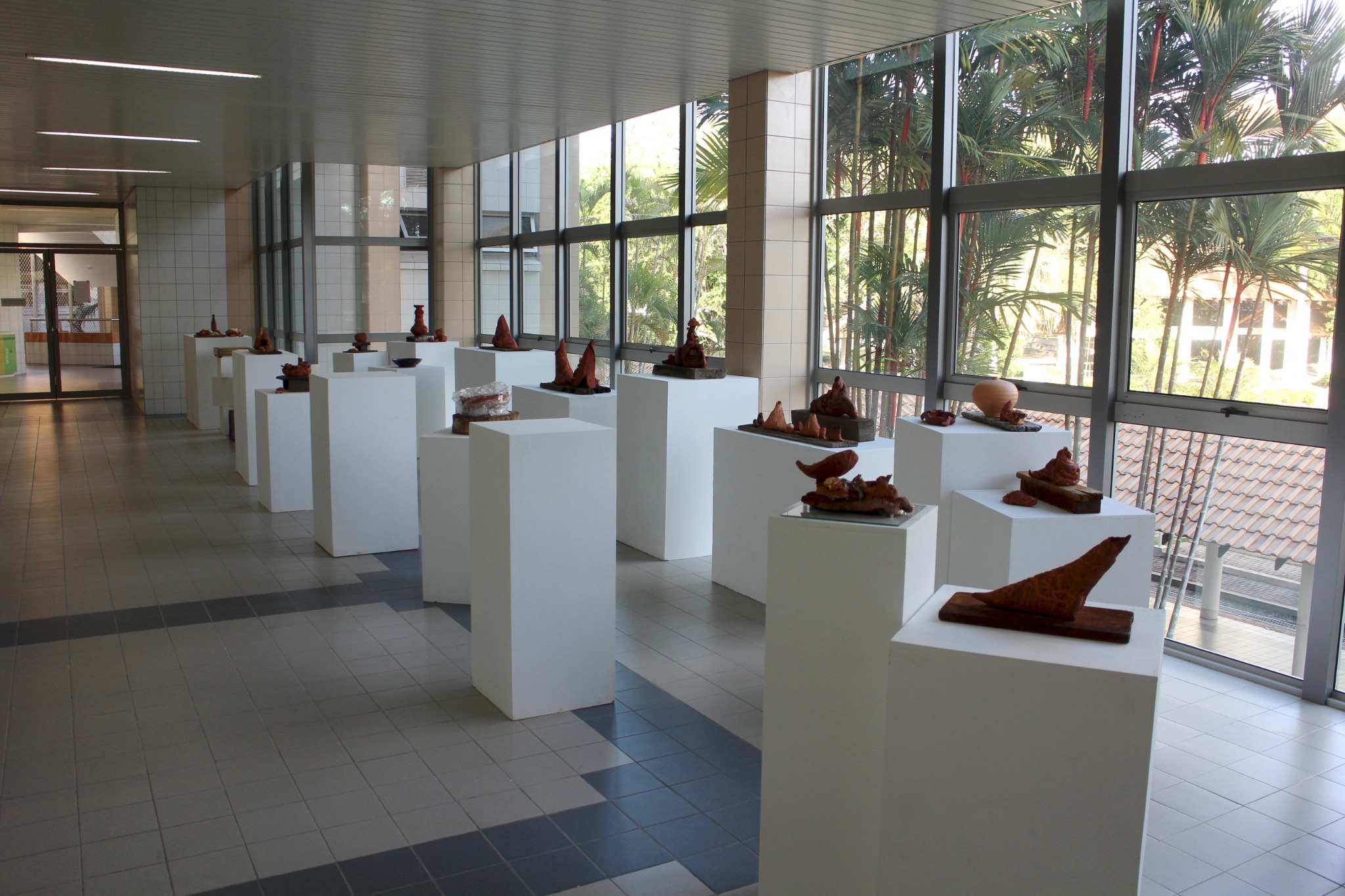 Research materials and Terraformation works in the exhibition.
