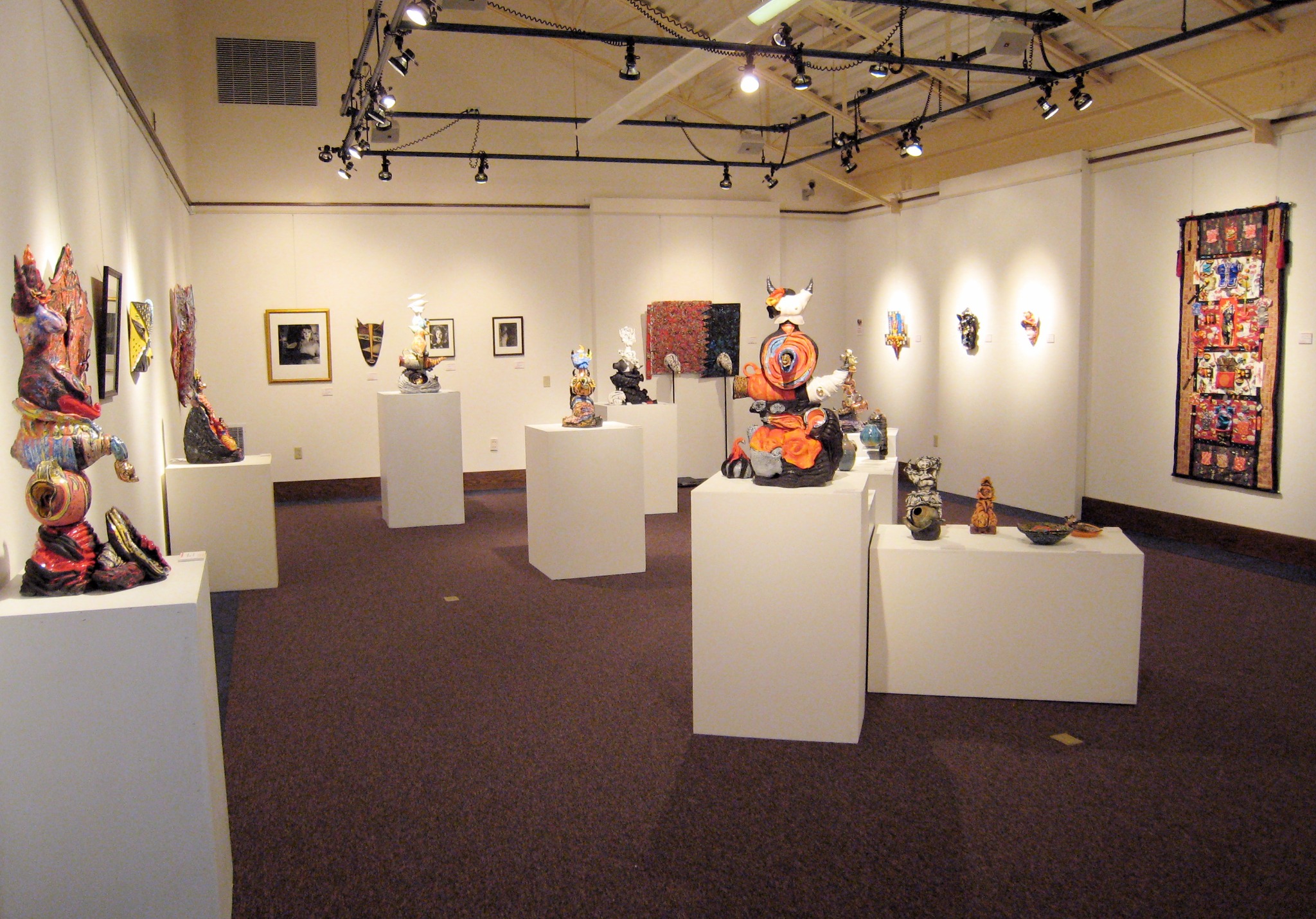 Installation view of Playing with Fire and Kiln Gods