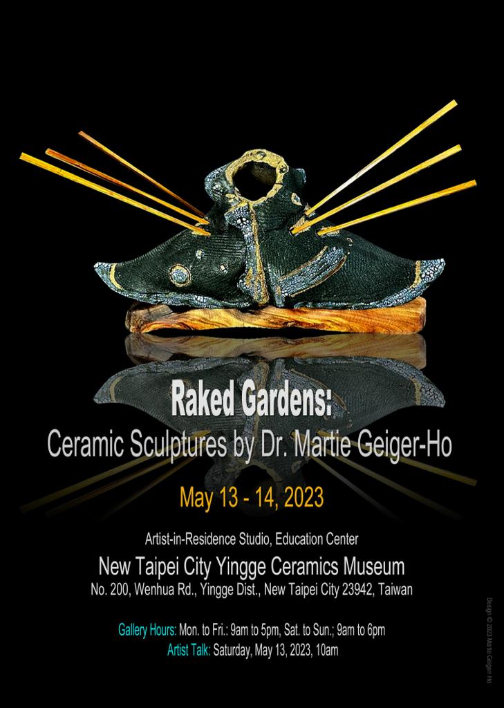 Raked Gardens exhibition poster.
