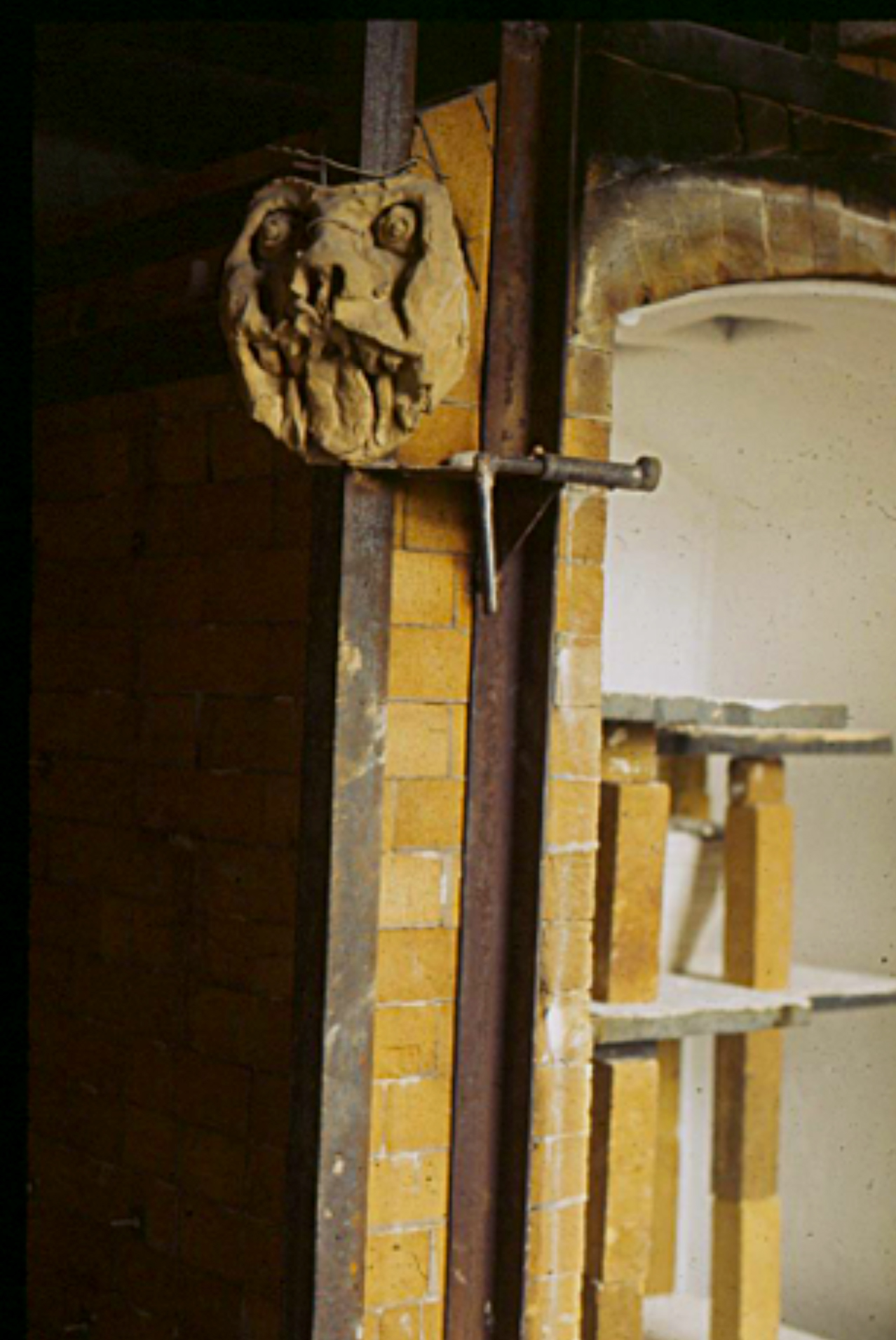 Kiln god associated with an American ceramic kiln.