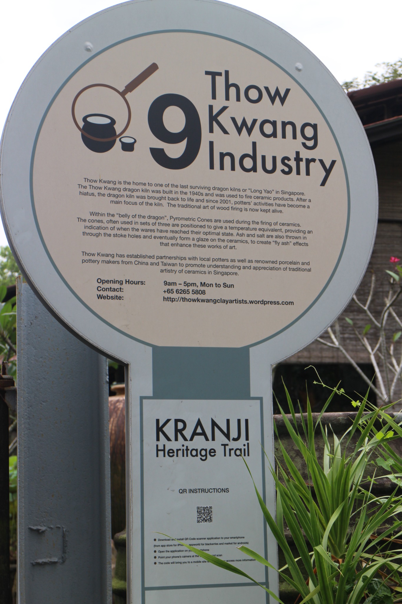 Historical interpretation sign at Thow Kwang.